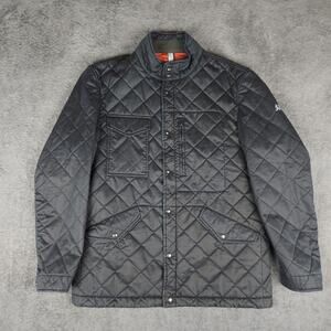 Johnnie-O Men's Weldon Antique Cotton Jackst Sz Large Wake Blue Quilted w/ Logo